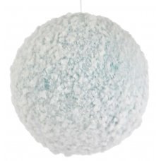 Χριστουγεννιάτικη Μπάλα Γαλάζια, Χιονισμένη (10cm)